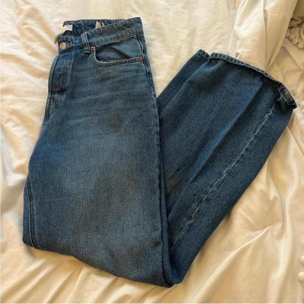 Women’s Blue Casual H&M Baggy Denim High Waisted Jeans